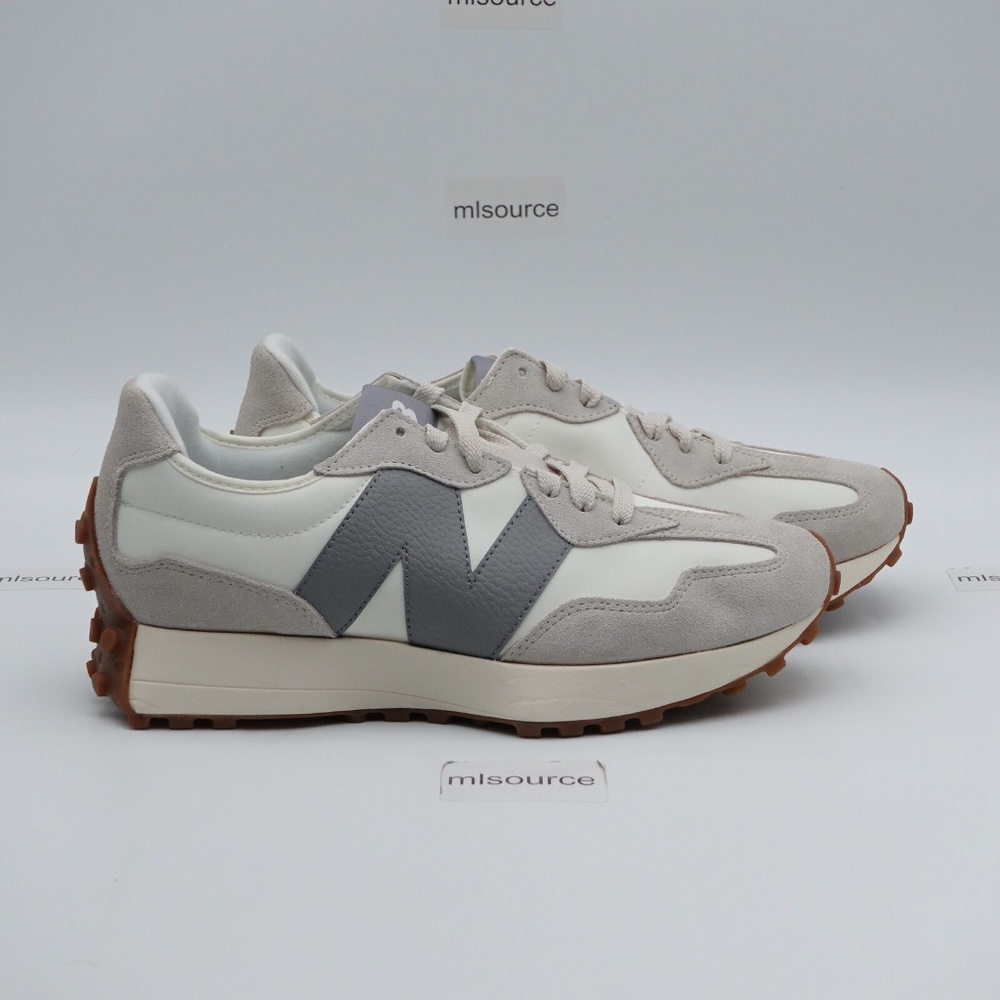 NEW Size 9 Women's New Balance 327 Sneakers U327LT Moonbeam/Shadow Grey - Picture 3 of 10